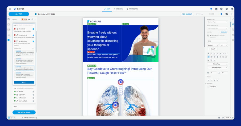 AI for MLR help in eWizard