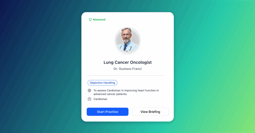AI persona for sales training