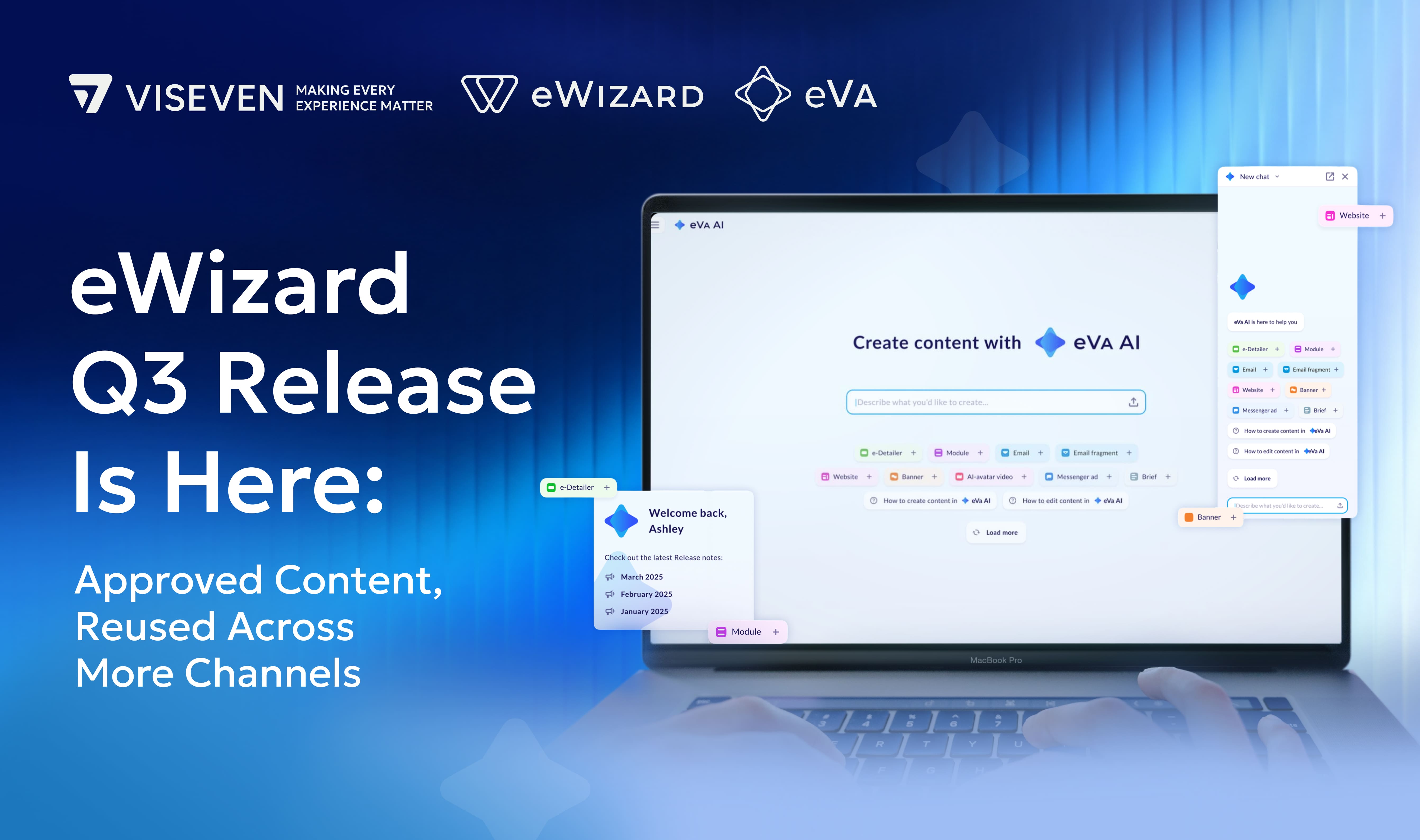 Viseven Brings AI Content Creation into the Regulated Content Supply Chain with the Q3 Release of eWizard powered by eVa AI